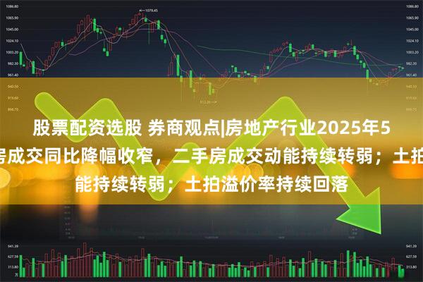 股票配资选股 券商观点|房地产行业2025年5月月报：5月新房成交同比降幅收窄，二手房成交动能持续转弱；土拍溢价率持续回落